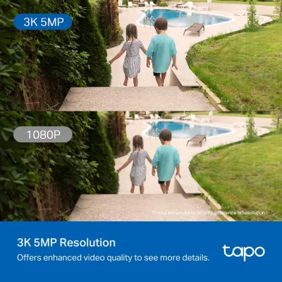 Cámara de seguridad exterior 360 con giro e inclinación 3K 5MP, Tapo C530WS