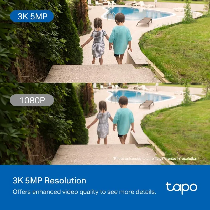 Cámara de seguridad exterior 360 con giro e inclinación 3K 5MP, Tapo C530WS