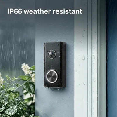 Doorbell Pro, vídeo 4K con detección por radar, con cable/batería, Tapo D260