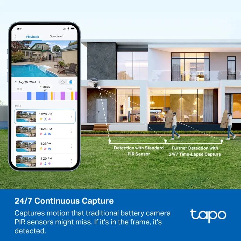 Tapo C465 MagCam 4K Built-In Solar Battery Powered Security Camera, 2-Pack