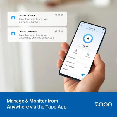 キーレス スマートWi-Fi デッドボルト ドアロック Tapo DL100 2個パック
