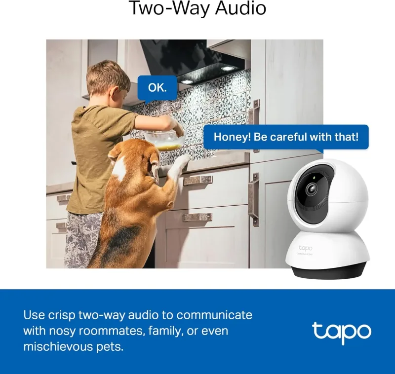 Pan/Tilt 2K QHD indoor beveiligingscamera, Tapo C220