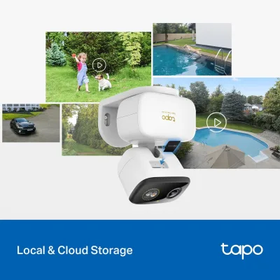 3K Pan/Tilt Indoor/Outdoor Security Camera, Tapo C236 HybridCam 360 2-Pack