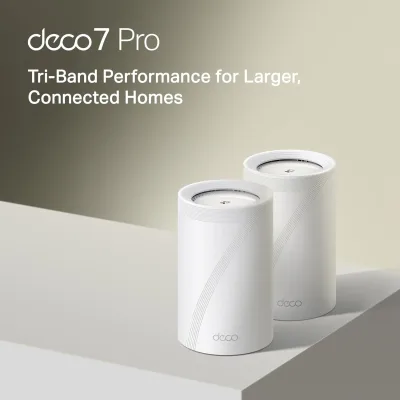 Sistema Mesh Wi-Fi 7 para exteriores Deco 7 Pro, pack Deco BE67 2 unidades BE14000 y BE25-Outdoor