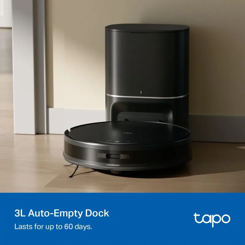 Robot aspirador y fregasuelos MagSlim con LiDAR y base de vaciado automático, Tapo RV20 MAX Plus