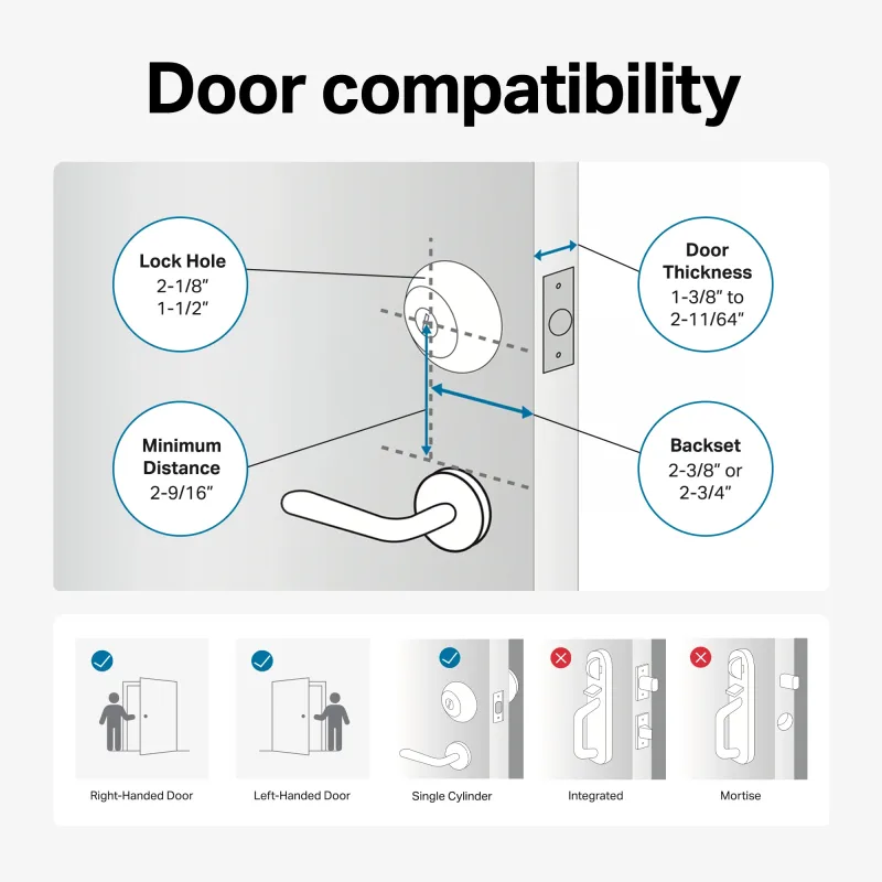 Front Door Security Pro – 2K Video Doorbell Camera + Palm/Fingerprint Smart Door Lock