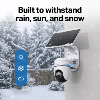 2K Solar-Powered Pan/Tilt Security Camera, Tapo C610 KIT