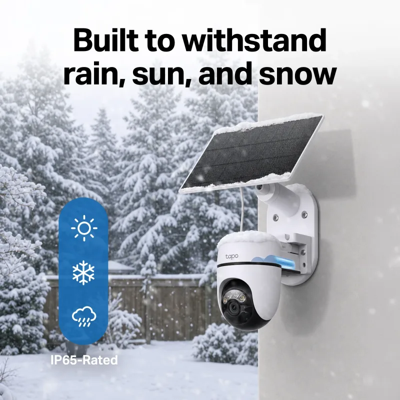2K Solar-Powered Pan/Tilt Security Camera, Tapo C610 KIT
