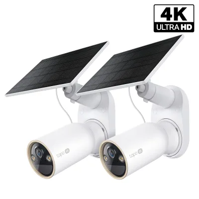 Bundle MagCam 4K telecamera da esterno solare con Smart CentralHub, Tapo C460 Kit 2-Pack + H500