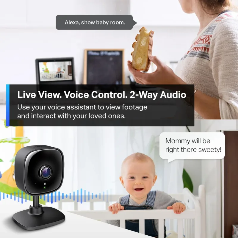 4-Pack 2K Indoor Security Camera Black Tapo C111 P4