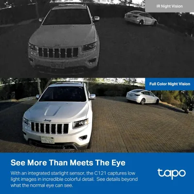 4-Pack 2K QHD Indoor/Outdoor Security Camera Black Tapo C121
