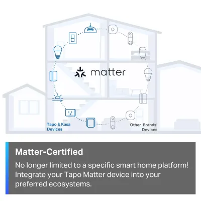 Matter-certificeret enkeltpolet smart dæmperafbryder, hvid, Tapo S505D (2-pak)